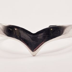 Sterling silver native v-shaped cuff bracelet